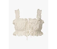 WeWoreWhat Women's Double Tie Top