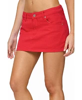 Edikted Women's Arbel Denim Mini Skirt