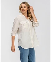 Pietro Brunelli Milano Women's Linen & Cotton Button-Up Shirt