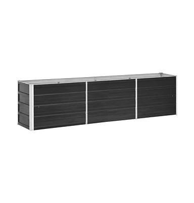 Garden Raised Bed Galvanized Steel 94.5"x15.7"x17.7" Anthracite