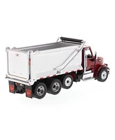 1/50 Red Peterbilt 567 Sffa Tandem Dump Truck By Diecast Masters