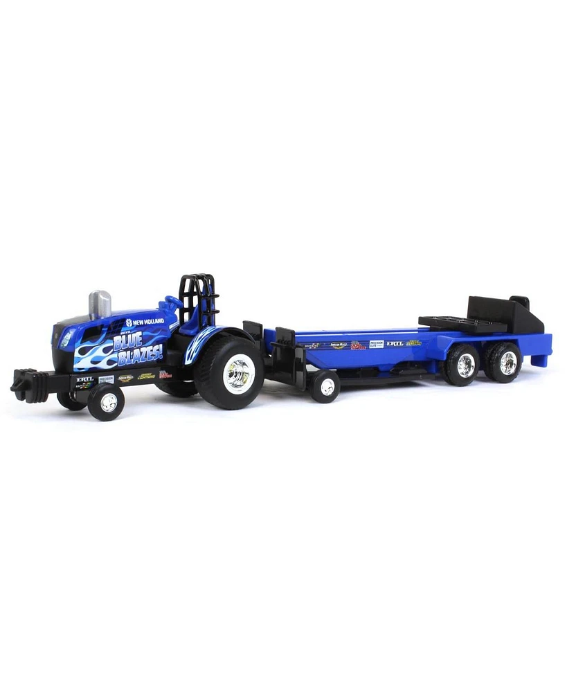 1/64 New Holland "Blue Blazes" Pulling Tractor with Pulling Sled