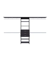 Salina Closet System, 3 Drawers, 5 Shelves, White