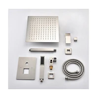 Rainsken Ceiling Mounted Shower System Combo Set with Handheld and 12"Shower head