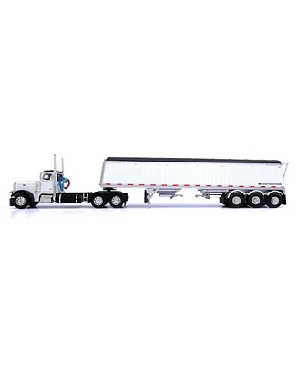First Gear Dcp 1/64 & Peterbilt 379 Day Cab with Lode King Grain Trailer 60