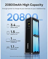Baseus 145W Power Bank, 20,800mAh 4-Port Laptop Portable Charger (77Wh), Pd Fast Charging Battery Pack with Digital Display for MacBook, iPhone 16/15/