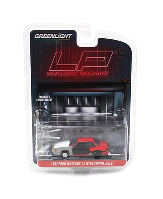 1/64 1987 Ford Mustang Lx Project Car Red Gray w/ Black Door Lp Diecast