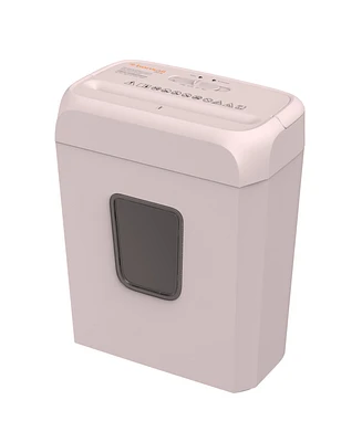 Bonsaii Pink Shredder, Compact for Office, Cross-Cut 6 Sheets, Security Shredding, Shreds Cards & Mail, 3.4-Gallon Bin