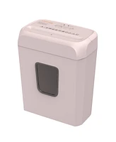 Bonsaii Pink Shredder, Compact for Office, Cross-Cut 6 Sheets, Security Shredding, Shreds Cards & Mail, 3.4-Gallon Bin
