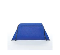 Susu Leather Clutch Bag Evening Purse Crossbody Cobalt Blue Unique Women's Handbag
