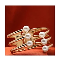 Sohi Women's Gold Snowball Cuff Bracelet