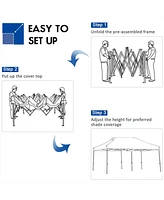 Gymax 10'x20' Pop up Canopy Tent Folding Heavy Duty Sun Shelter Adjustable W/Bag