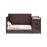 Graco Hadley 5-in-1 Convertible Crib and Changer with Drawer (Espresso)