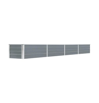 Garden Raised Bed Galvanized Steel 126"x15.7"x17.7" Gray