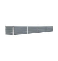Garden Raised Bed Galvanized Steel 126"x15.7"x17.7" Gray
