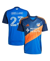 Adidas Men's Luca Orellano Blue Fc Cincinnati 2025 Orange and Legacy Kit Replica Player Jersey