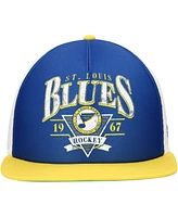Fanatics Men's Blue/Gold St. Louis Blues Classic Foam Adjustable Trucker Hat