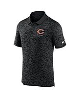 Nike Men's Black Chicago Bears Pique Fashion Performance Polo Shirt