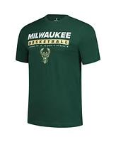 Fanatics Men's Hunter Green Milwaukee Bucks Location Just Net T-Shirt