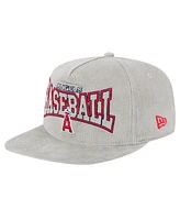 New Era Men's Gray Los Angeles Angels Corduroy Golfer Snapback Hat