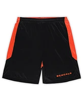Fanatics Men's Black/Orange Cincinnati Bengals Big Tall Launch Shorts