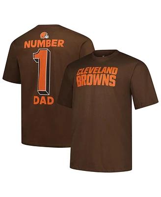 Fanatics Men's Brown Cleveland Browns Big Tall Number One Dad T-Shirt