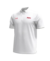 Under Armour Men's White Maryland Terrapins Playoff Chest Stripe Performance Polo Shirt
