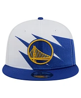 New Era Big Boys and Girls White Golden State Warriors Jagged 9FIFTY Snapback Hat