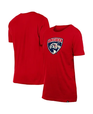 New Era Women's Red Florida Panthers Glam Game Floral T-Shirt