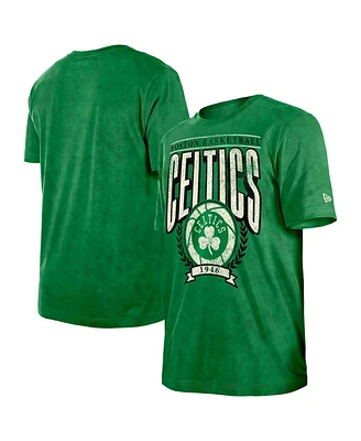 New Era Men's Kelly Green Boston Celtics Throwback Vintage Boxy Mineral Wash T-Shirt