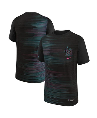 Nike Big Boys and Girls Black Miami Marlins 2025 City Connect Authentic Collection Legend T-Shirt