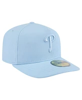 New Era Men's Light Blue Philadelphia Phillies Color Pack A-Frame 59FIFTY Fitted Hat