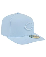 New Era Men's Light Blue Cincinnati Reds Color Pack A-Frame 59FIFTY Fitted Hat