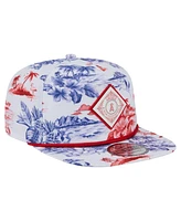 New Era Men's White Los Angeles Angels Printed Island Golfer Snapback Hat