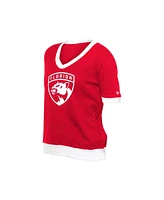 New Era Women's Red Florida Panthers Game Day Rhinestuds T-Shirt
