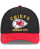 New Era Big Boys and Girls Black/Red Kansas City Chiefs 2025 Nfl Draft 9FORTY A-Frame M-Crown Adjustable Hat