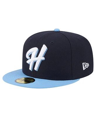 New Era Men's Navy/Light Blue Hillsboro Hops Authentic Collection 59FIFTY Fitted Hat