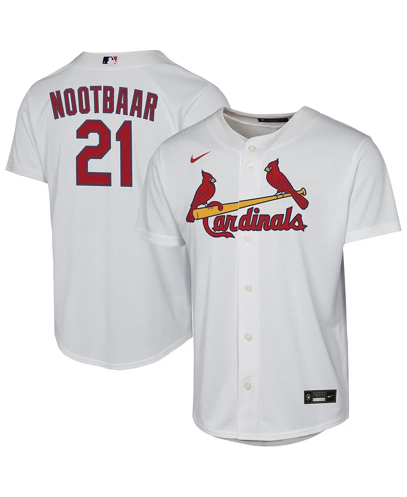 Nike Big Boys and Girls Lars Nootbaar White St. Louis Cardinals Home Replica Player Jersey