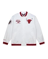 Mitchell & Ness Men's Scottie Pippen White Chicago Bulls Nba Legends Full-Snap Satin Jacket