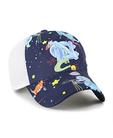 '47 Brand Big Boys and Girls Navy North Carolina Tar Heels Space Dino Clean Up Adjustable Hat