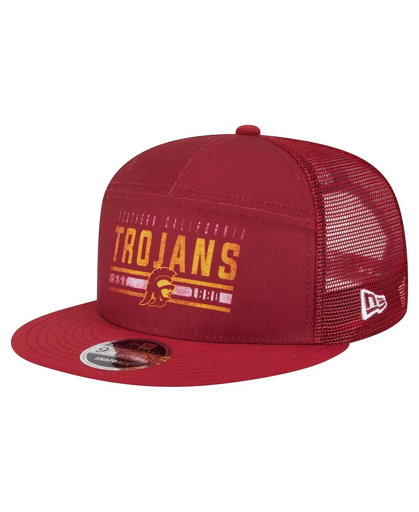 New Era Men's Cardinal Usc Trojans Split Panel 9FIFTY Snapback Trucker Hat