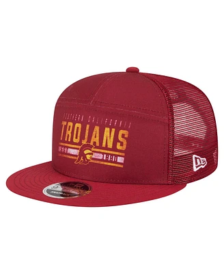 New Era Men's Cardinal Usc Trojans Split Panel 9FIFTY Snapback Trucker Hat