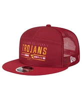 New Era Men's Cardinal Usc Trojans Split Panel 9FIFTY Snapback Trucker Hat