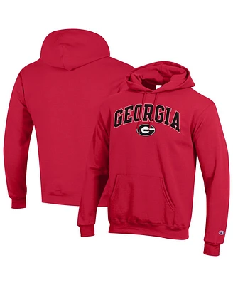 Champion Men's Red Georgia Bulldogs Arch Over Logo Pullover Hoodie