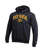 Champion Men's Black Iowa Hawkeyes Arch Over Logo Pullover Hoodie