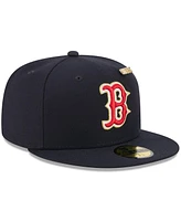 New Era Men's Navy Boston Red Sox 2025 59FIFTY Day Fitted with Pins Hat