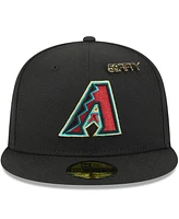 New Era Men's Black Arizona Diamondbacks 2025 59FIFTY Day Fitted with Pins Hat