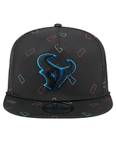 New Era Men's Black Houston Texans Gummy Golfer Snapback Hat
