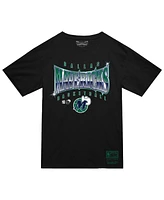 Mitchell & Ness Men's Black Dallas Mavericks Worldwide Collection Glow Up T-Shirt