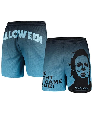 Contenders Clothing Men's Black Halloween the Knife Mesh Active Shorts